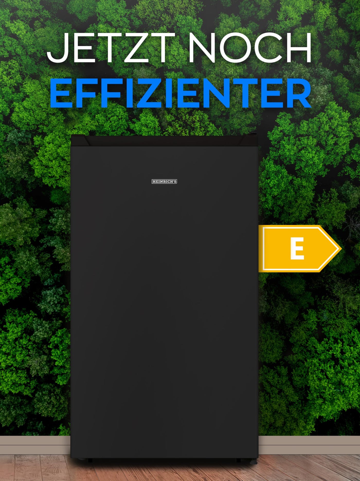 Heinrich´s Gefrierschrank 61Liter -18°C Freezer 3x Gefrierschublade, 7 Stufen Temperaturregler,Airflow, wechselbarer Türanschlag, schwarz
