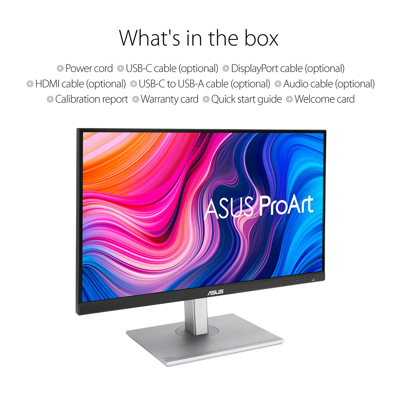 ASUS ProArt PA279CV - 27 Zoll 4K UHD Professioneller Monitor - 16:9 IPS, 3840x2160 - ergonomisch, Pivot, Calman, hohe Farbtreue, HDR 10 - DisplayPort, HDMI, 65W USB-C, USB-Hub, Schwarz