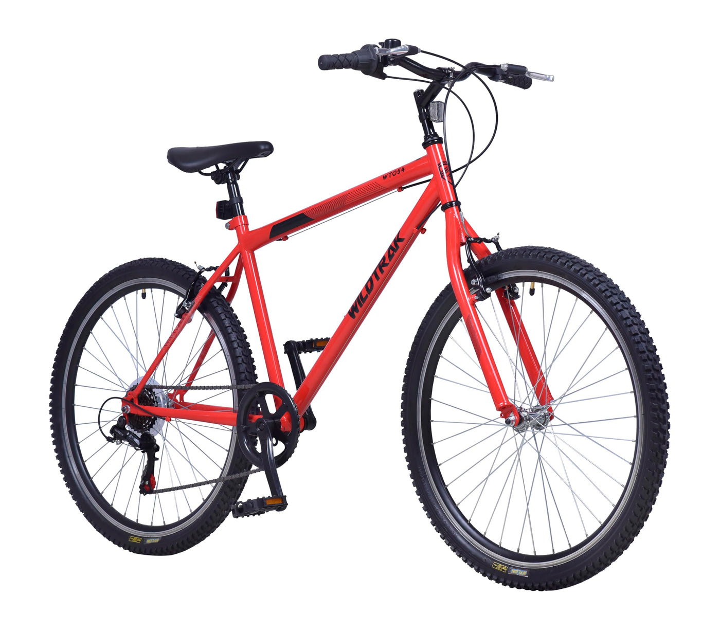 Wildtrak - Stahlfahrrad, Erwachsene, 26 Zoll, 18-Gang - Rot