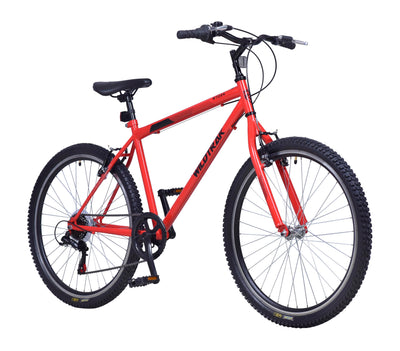 Wildtrak - Stahlfahrrad, Erwachsene, 26 Zoll, 18-Gang - Rot