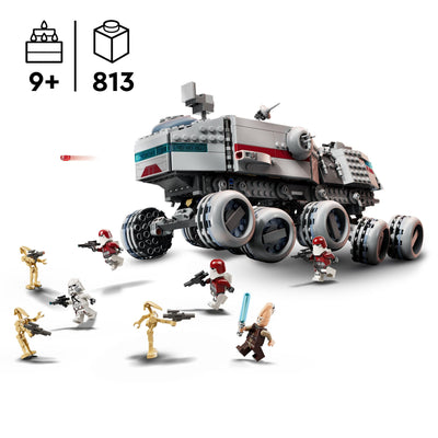 LEGO Star Wars: The Clone Wars Republikanischer Juggernaut - Spielzeug mit Transportfahrzeug - Bauset mit Lichtschwert - Kreatives Spielzeug für Kinder und Erwachsene Fans - 75413