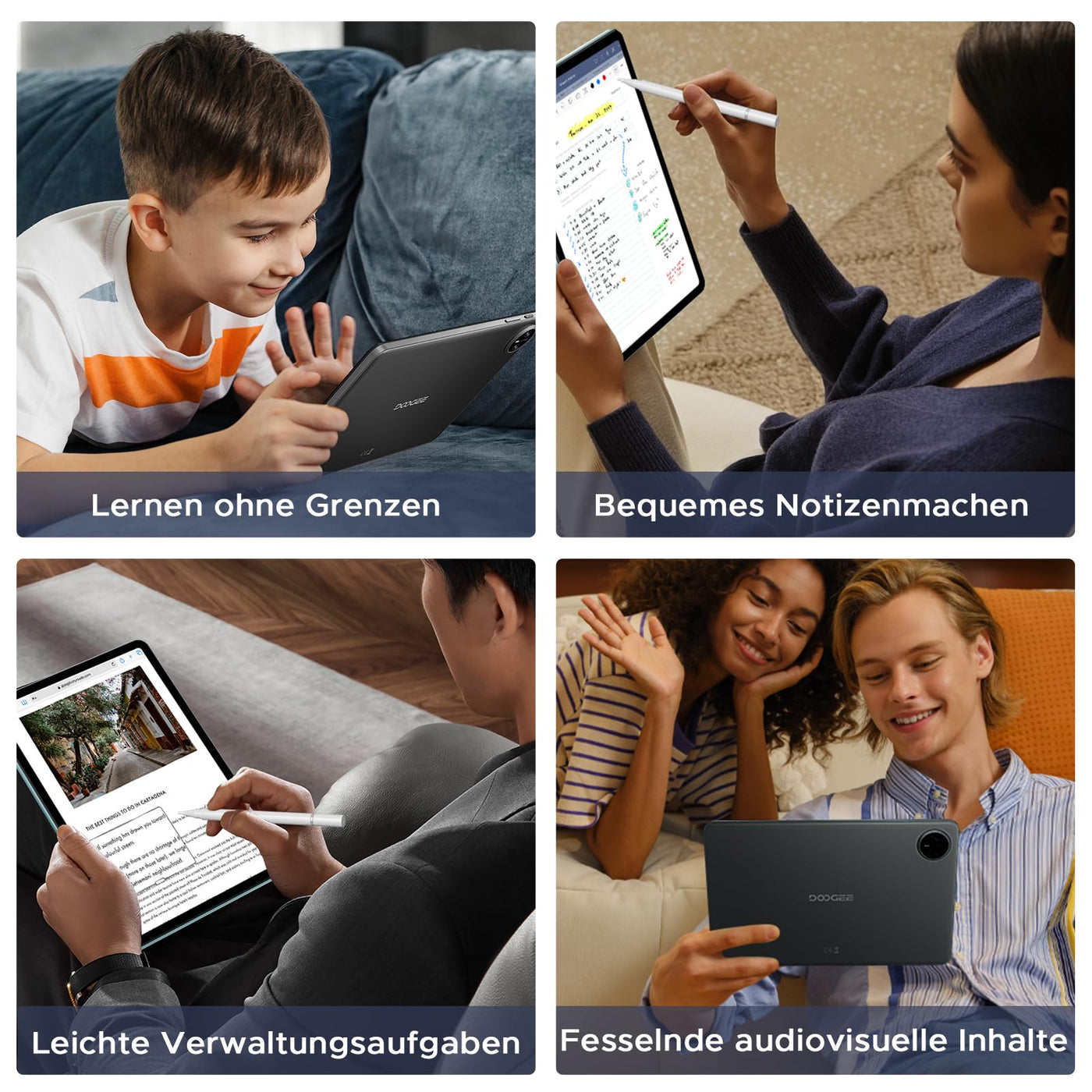 DOOGEE Tab A9 Pro Android 15 Tablet 10 Zoll 20GB RAM + 128GB ROM(2TB TF) Unisoc T310 6580mAh 8MP + 5MP Tablet mit Tastatur, Stift, Maus, Hülle, Schutzfolie/Face ID/ 5G WiFi/ 3,5mm Kopfhörerbuchse