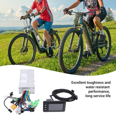 MechKit Elektrofahrrad Brushless Motor Controller Kit, 36V 48V 60V 500W 28A 3 Modus Sinuswelle Controller mit G51 LCD Anzeigefeld für E-Bike Elektroroller
