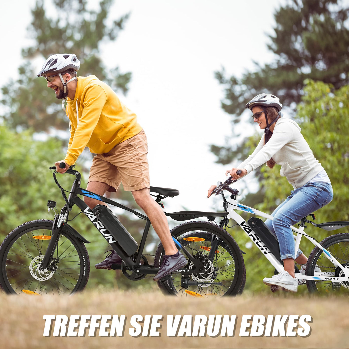 VARUN E Bike 24 Zoll, E-Mountainbike Herren Damen mit 250W Motor, 36V 7.8Ah Herausnehmbare Li-Ion Batterie, Aluminiumlegierung Elektrofahrrad, geeignet für Outdoor Kurztrips