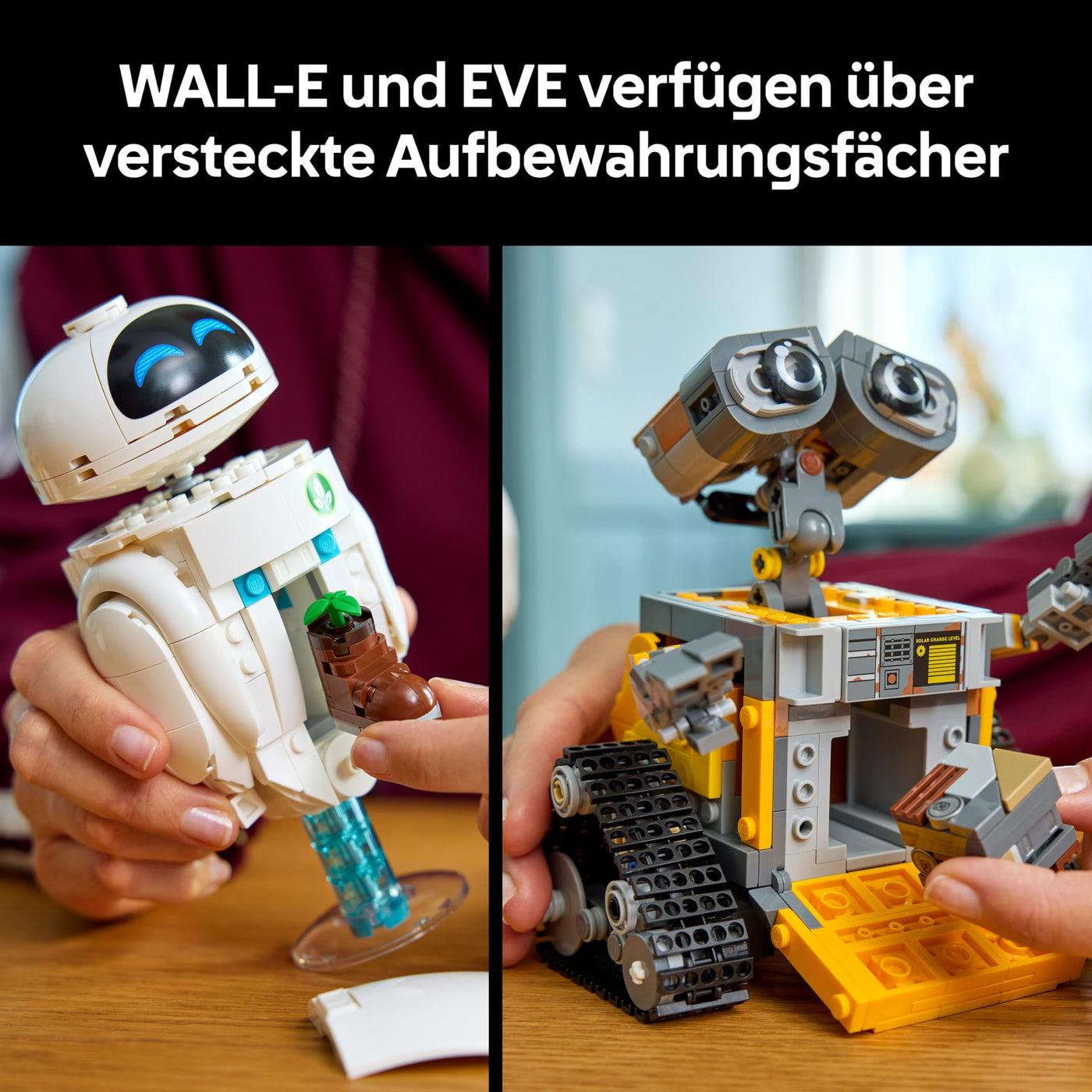 LEGO ǀ Disney and Pixar Wall-E und EVE - Kontruktionsspielzeug für Erwachsene - DIY Set zum Basteln - Baumodell mit M-O & Hal Figuren - Deko zum Bauen - Kreatives Geschenk für Männer und Frauen 43279