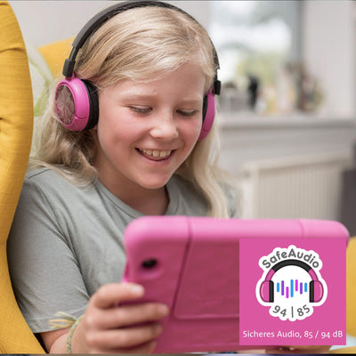 BuddyPhones PopTime, „Made for Amazon“, Pink (Altersklasse: 8-15 Jahre)