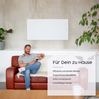 Könighaus Infrarotheizung - 1000 Watt - zur Deckenmontage ✓ Infrarot Deckenheizung ✓ effiziente Elektroheizung ✓ mit TÜV/GS + 5 Jahre Herstellergarantie ✓ Überhitzungsschutz