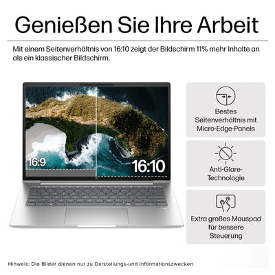 HP ProBook 445 G11 Laptop, AMD Ryzen 5 7535U, 32 GB DDR5 RAM, 2 TB PCIe SSD, 14" WUXGA Display, AMD Radeon 660M, QWERTZ Tastatur, Windows 11 Pro, Silver