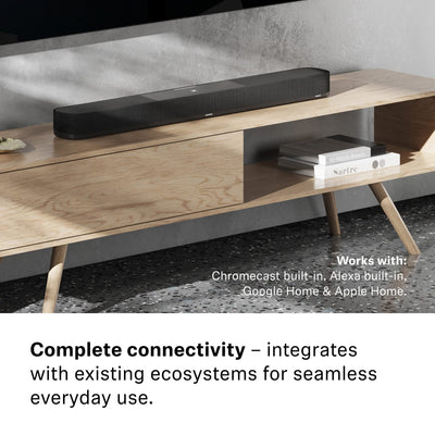 Sennheiser AMBEO Soundbar Plus für TV und Musik - EU-Stecker - 3D Surround Sound, virtuelles 7.1.4-Lautsprecher-Setup, eingebaute Dual Subwoofer und erweiterte Streaming-Anbindung