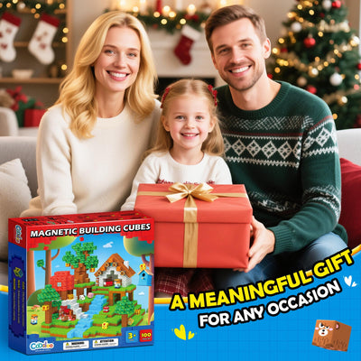 Magnetische Bausteine STEM Montessori Spielzeug für Kleinkinder und Kinder ab 3 Jahre, Vorschule Sensorische Magnetbausteine Kinderspielzeug, Magnetische Fliesen Geschenke für Mädchen und Jungen