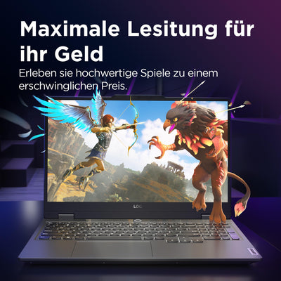 Lenovo LOQ Gaming Laptop | 15,6" Full HD 16:9 Display | 144Hz | AMD Ryzen 7 7435HS | 16GB RAM | 1TB SSD | NVIDIA GeForce RTX4060 TGP 105W | G-Sync |QWERTZ | grau | AI Chip LA1