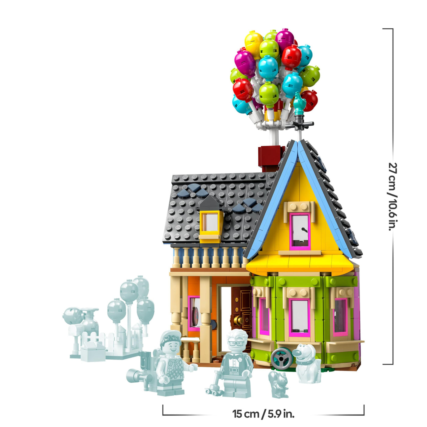 LEGO | Disney and Pixar Carls Haus aus „Oben“, baubares Spielzeug mit Luftballons, Carl, Russell und Dug-Figuren, ikonische Geschenkidee für Mädchen und Jungen 43217