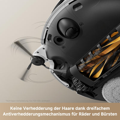 Mova V50 Ultra Complete Saugroboter mit Wischfunktion 24.000 Pa, 6cm Hindernisüberwindung, Liftable Navigation+RGB AI+LED, 80℃ Heißwasserwäsche & 63℃ Selbsttrocknung, DuoSolution System, Tricut Bürste