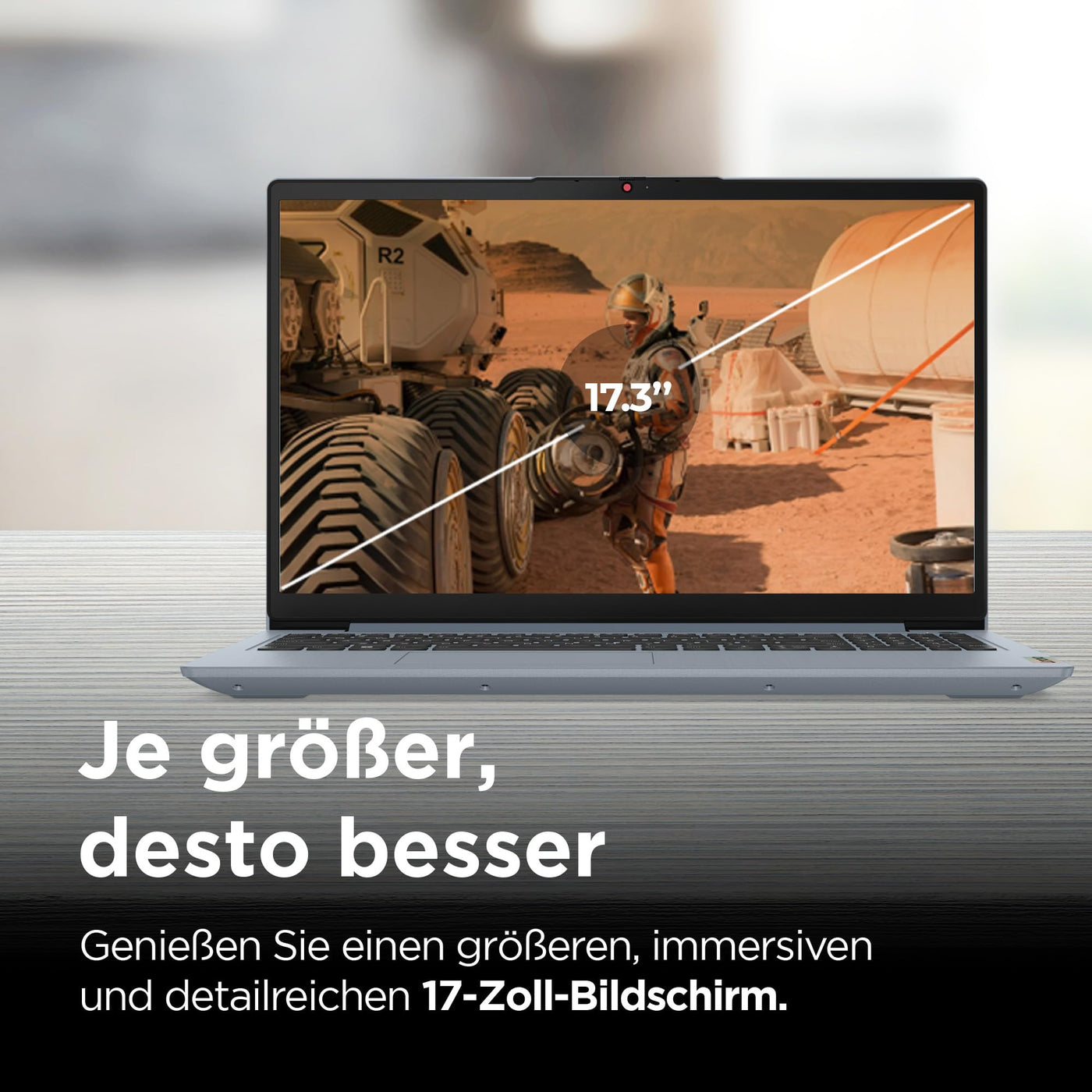 Lenovo IdeaPad 3 Laptop | 17.3" Full HD Display | AMD Ryzen 5 5625U | 8GB RAM | 512GB SSD | AMD Radeon Grafik | Windows 11 | QWERTZ | Artic Grau | 3 Monate Premium Care