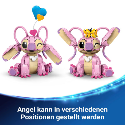 LEGO | Disney Angel - Lilo & Stitch Spielzeug - Spielset zum Bauen mit 3 Herzballons & 1 Schmetterling – Kreative Deko - Geschenk für Mädchen, Jungen ab 9 Jahre und Erwachsene Fans – 43257