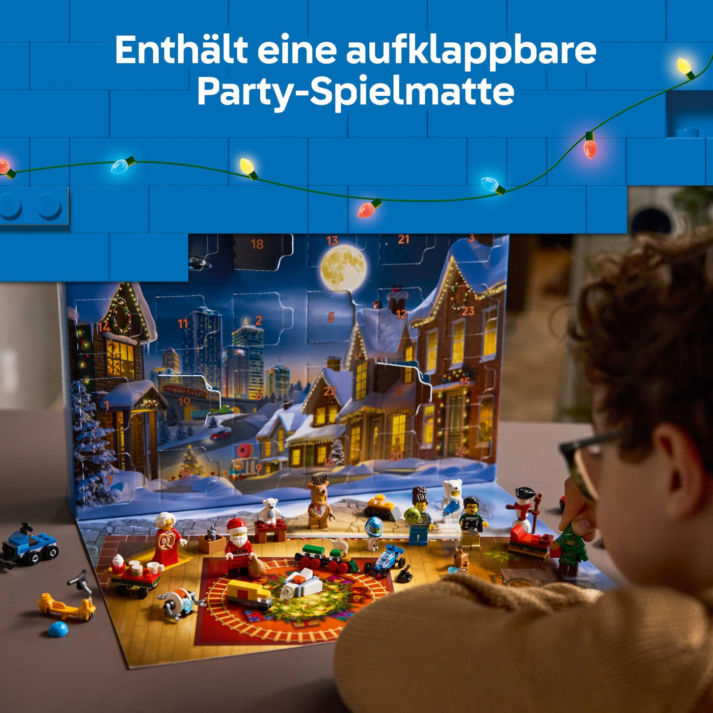LEGO City Adventskalender 2025 - Weihnachten Spielzeug mit 24 Überraschungen - Zug, Auto & Traktor sowie 7 Minifiguren - Kalender zum Bauen - Geschenk für Jungen und Mädchen ab 5 Jahren – 60475