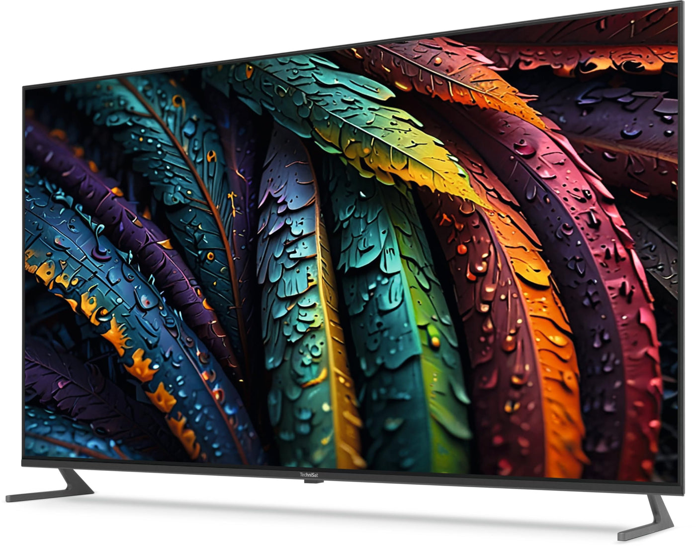 TechniSat TV 65 UHD - 65 Zoll/164 cm 4K/UHD Smart Fernseher (Triple Tuner, WLAN, Streaming Apps, Bluetooth, USB Recording, Timeshift, 2 x 10 Watt) Schwarz