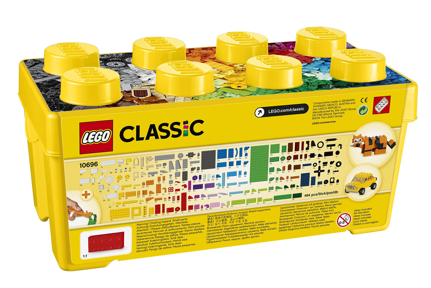 LEGO 10696 Classic Mittelgroße Bausteine-Box, Bausteine mit Aufbewahrungsbox für Kinder, Geschenk für Jungen und Mädchen ab 4 Jahren