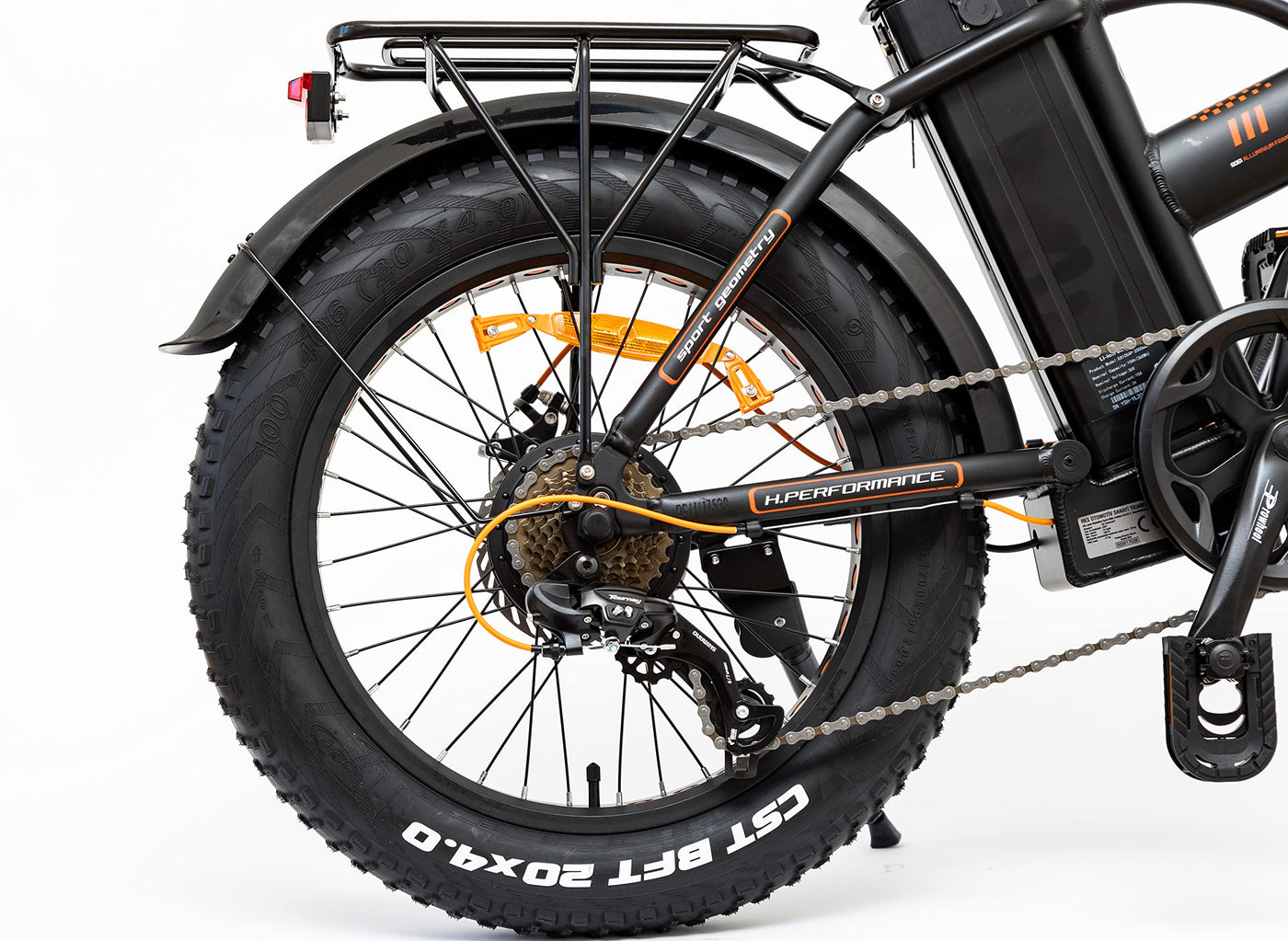 Italia Power - Off Grid Unisex Adulto, E-Bike Branch, Elektrofahrrad Fat, Erwachsene, Schwarz Bicicletta elettrica pieghevole, M