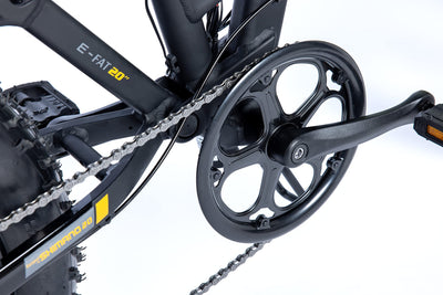 moma bikes Elektrische, E-Fat 20" PRO, Shimano 8 Gänge, Hydraulische Scheibenbremsen, Batterie Ion Lithium integriert und abnehmbar 48V 15Ah