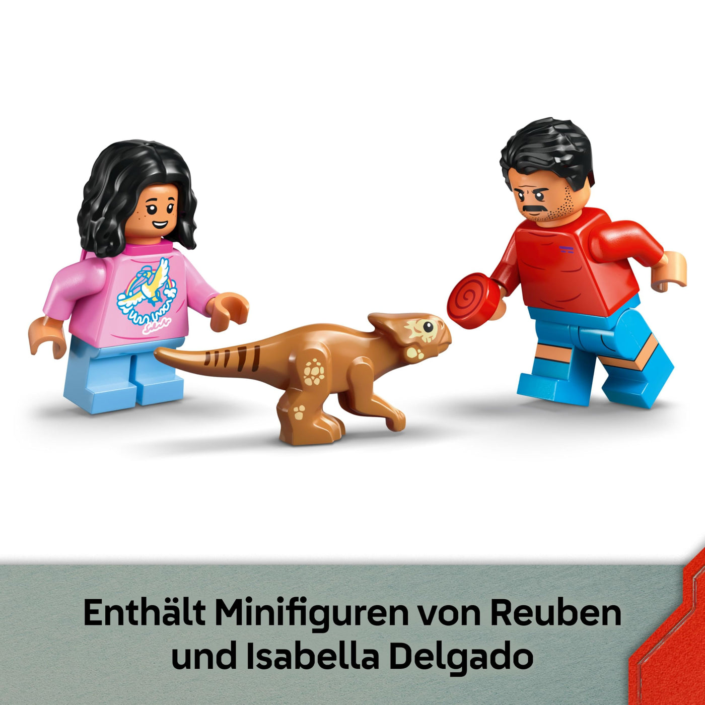 LEGO Jurassic World Raptor: Verfolgungsjagd mit dem Geländewagen – 2 Dinosaurier Figuren, Auto, 2 Minifiguren – Geschenk für Jungen und Mädchen ab 6 Jahren, Fans des Films „Die Wiedergeburt“ – 76972