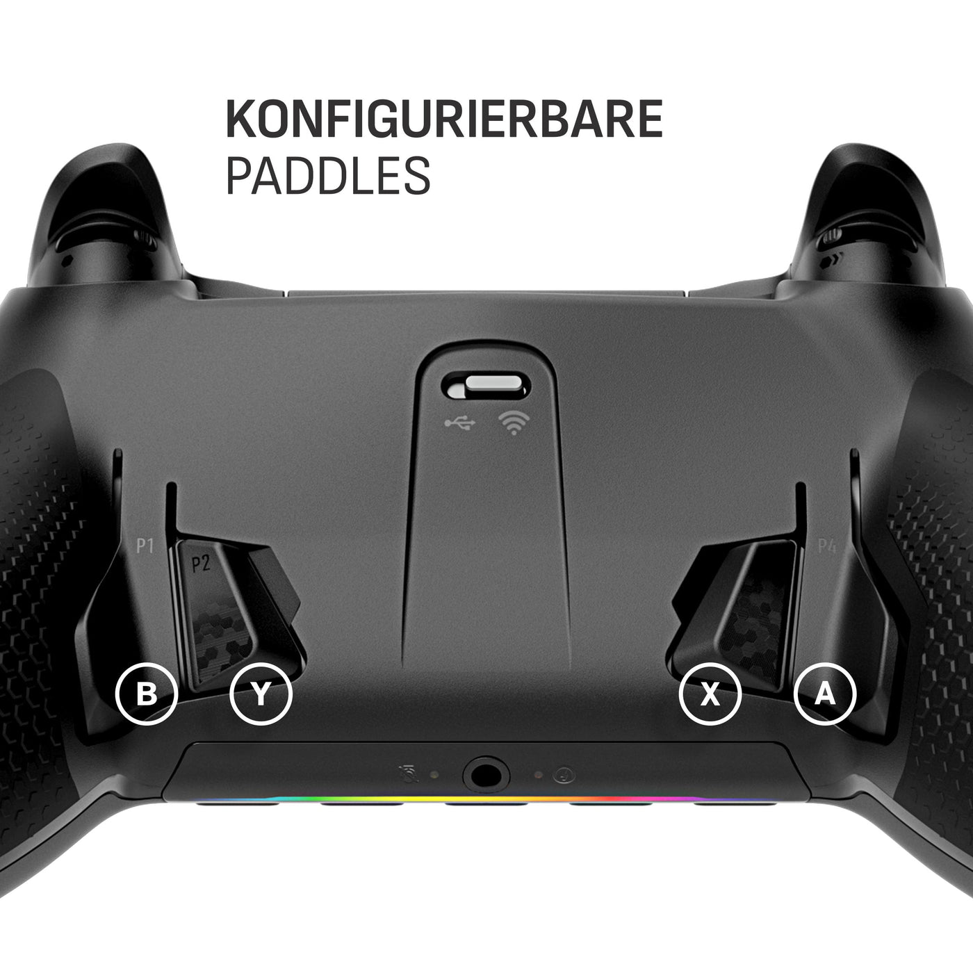 SCUF ENVISION PRO Wireless PC-Nur-Gaming-Controller - Fünf Abnehmbare G-Tasten - Abnehmbare Back-Paddles - Instant Triggers - iCUE-Kompatibel - Stahlgrau