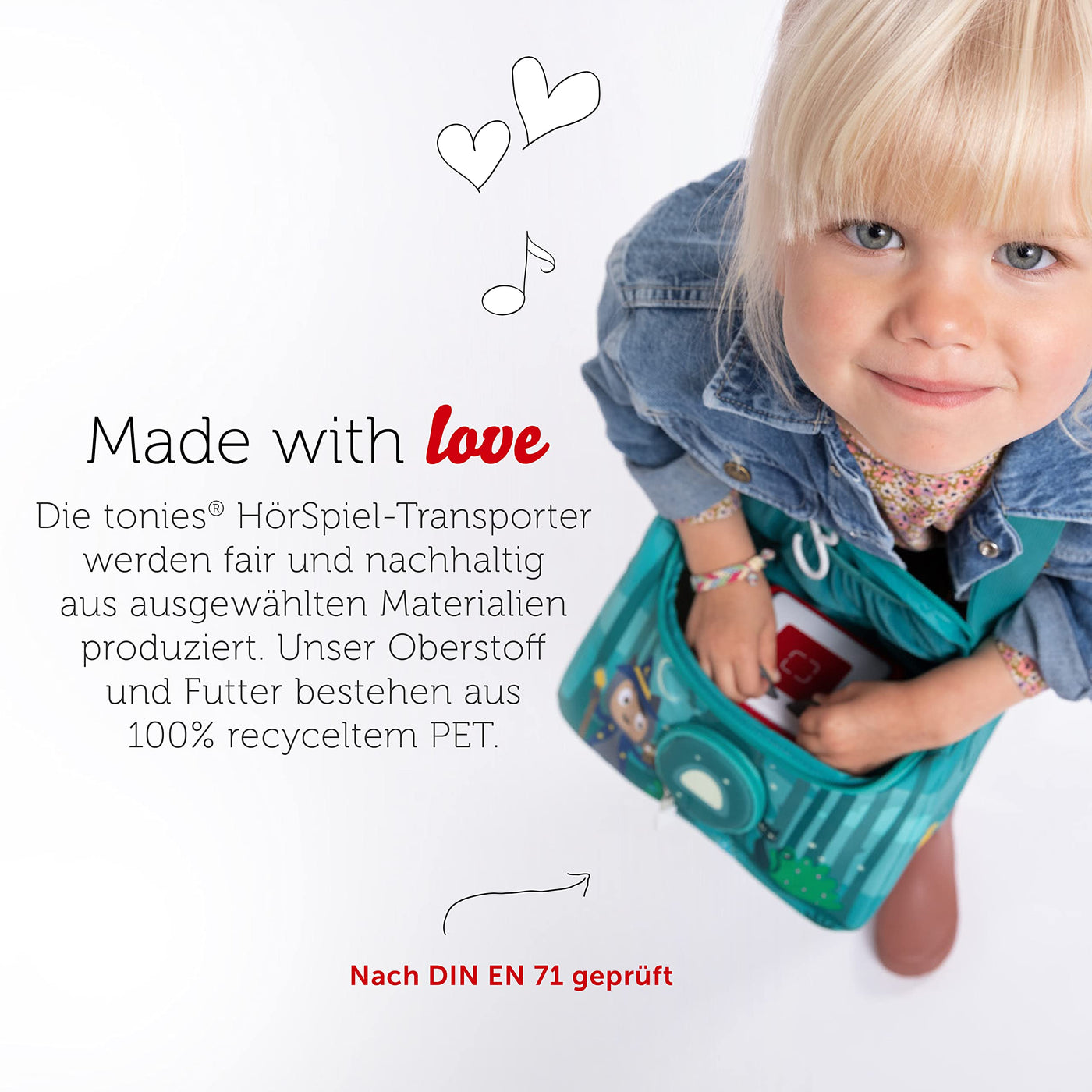 tonies HörSpiel-Transporter Unter dem Zaubermond, Transporttasche für Mind. 6 Hörfiguren und Toniebox, mit Lautsprecheröffnung, 28 x 13 x 19 cm