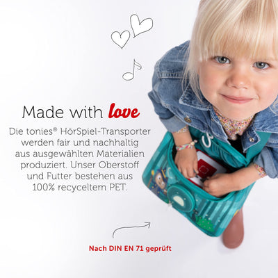 tonies HörSpiel-Transporter Unter dem Zaubermond, Transporttasche für Mind. 6 Hörfiguren und Toniebox, mit Lautsprecheröffnung, 28 x 13 x 19 cm