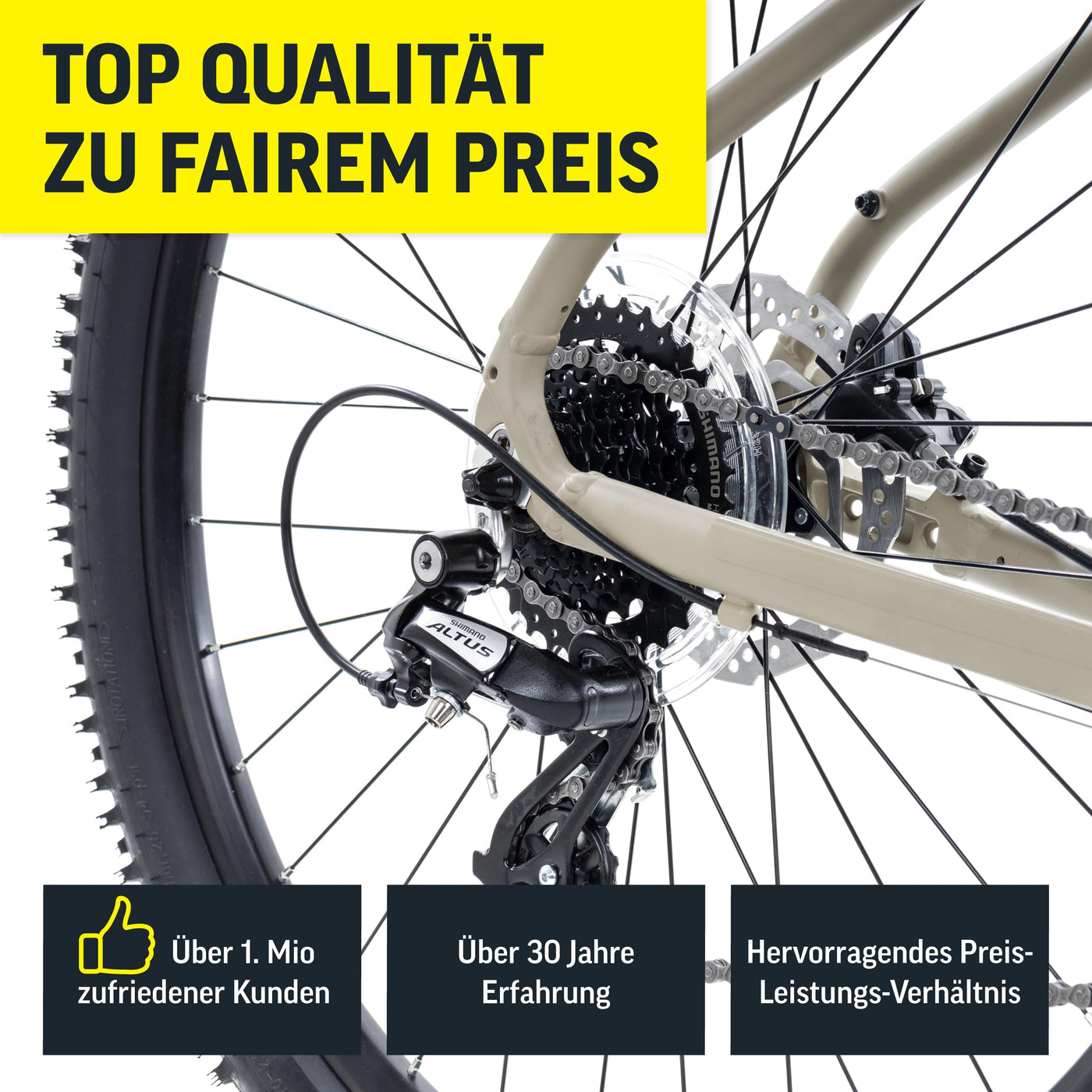 Axess Debris Mountainbike | MTB-Hardtail | 29 Zoll Herrenfahrrad | 16-Gang Schaltung | Hydraulische Scheibenbremsen, Farbe:matt Brown, Rahmengröße:19 Zoll, Laufradgröße:29 Zoll