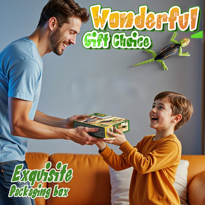 Wall Crawler Chamäleon Spielzeug, Wiederaufladbar Ferngesteuert Gecko, Eidechse Roboter mit leuchtenden LED-Augen, Kinder Spielzeug, Geschenk Jungen Mädchen 3 4 5 6 7 8+ Jahre [Verbesserte Version]