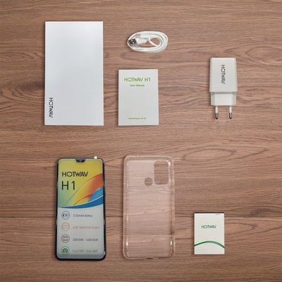 HOTWAV H1 Smartphone SIM-frei entsperrt, Android 11-Telefon mit 6,26-Zoll-HD-Wassertropfen-Bildschirm, 3G-Dual-SIM-Telefon, 3150 mAh, 8 MP-Kamera, 2 GB + 16 GB, Gesichts-/Fingerabdruck-Entsperrung