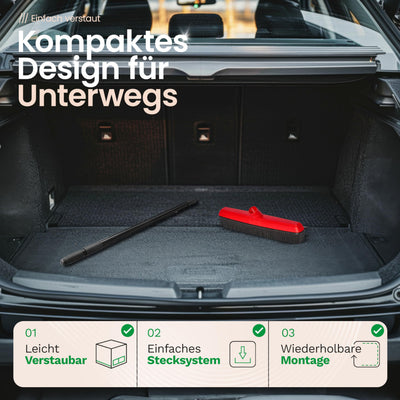 Novaliv Gummibesen mit Teleskopstiel & Kehrgarnitur Friseurbesen Set Gummi Noppenbesen Hundehaarentferner Broom Parkett Besen für Drinnen Teppichbesen Bodenabzieher Haushaltsbesen Wunderbesen