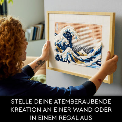 LEGO 31208 Art Hokusai – Große Welle, 3D Japanische Wanddeko, Bastelset, gerahmte Ozean-Leinwand, Hobbys für Erwachsene, DYI, Home- und Büro-Deko