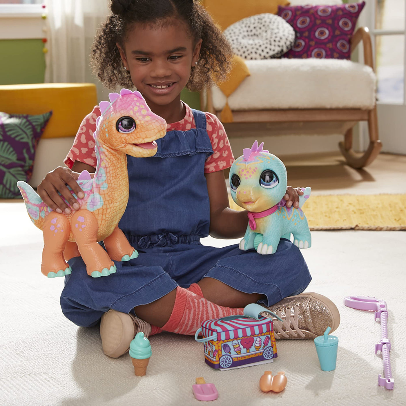 furReal Sallys Eisparty elektronisches Tierchen mit über 40 Geräuschen und Reaktionen und Walkalots Dino, ab 4 Jahren[Exklusiv bei Amazon]