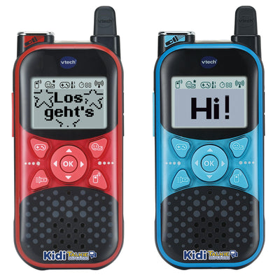 VTech KidiTalkie Explorer – Zwei 8-in-1 Walkie-Talkies mit integrierter Taschenlampe und lustigen Effekten – Für Kinder von 4-12 Jahren