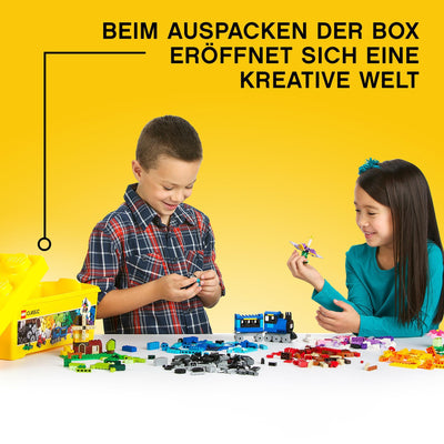 LEGO 10696 Classic Mittelgroße Bausteine-Box, Bausteine mit Aufbewahrungsbox für Kinder, Geschenk für Jungen und Mädchen ab 4 Jahren