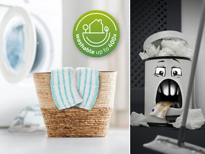 Leifheit rückenschonender Bodenwischer Profi XL micro Duo, Stahlstiel 146cm, Wischmopp mit Fußklick, Mikrofaser Bezug für Fliesen und Laminat, 360° Drehgelenk, Click-System, umweltfreundlicher Karton