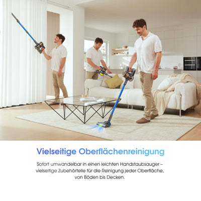 UNINELL Home UV1 Akku Staubsauger 45000Pa/450W/60Min,Staubsauger Kabellos Selbstladender mit LED-Display, Anti-Verhedderung-Bürste akkustaubsauger Super Leise für Teppich,Hartboden und Tierhaare