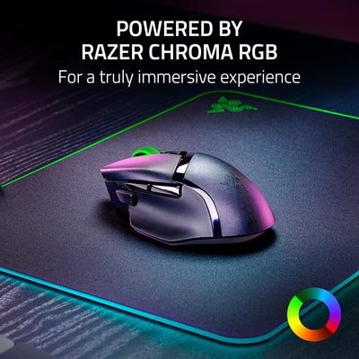 Razer Basilisk V3 X HyperSpeed - Anpassbare kabellose Gaming-Maus (Ergonomische Form mit 9 anpassbaren Bedienelementen, HyperSpeed Wireless, Bluetooth, 5G Advanced 18K Optical Sensor) Schwarz