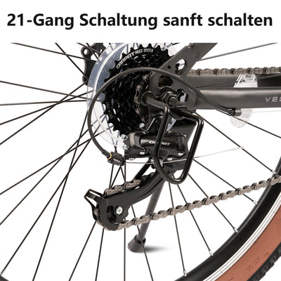 CARPAT SPORT 26 27.5 29 Zoll Mountainbike Fahrrad für Erwachsene, 21 Gang Schaltung, V-Bremsen/Dual-Scheibenbremsen, MTB Herren Damen, Jugendfahrrad