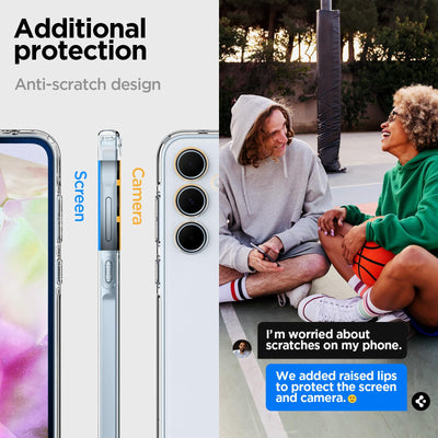 Spigen Ultra Hybrid Hülle Kompatibel mit Samsung Galaxy A35 5G -Crystal Clear