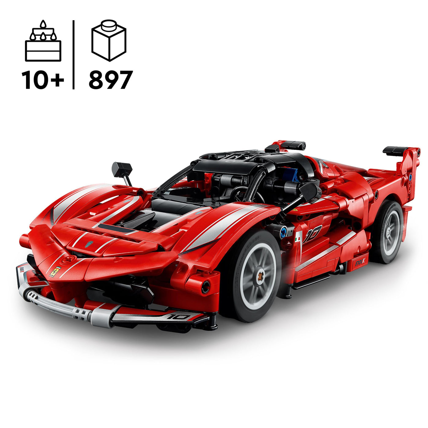 LEGO Technic Ferrari FXX K Rennwagen Spielzeug – Automodell zum Bauen und Ausstellen mit V12-Motor und beweglichen Kolben – Motorsport Geschenk für Jungen ab 10 Jahren – 42212