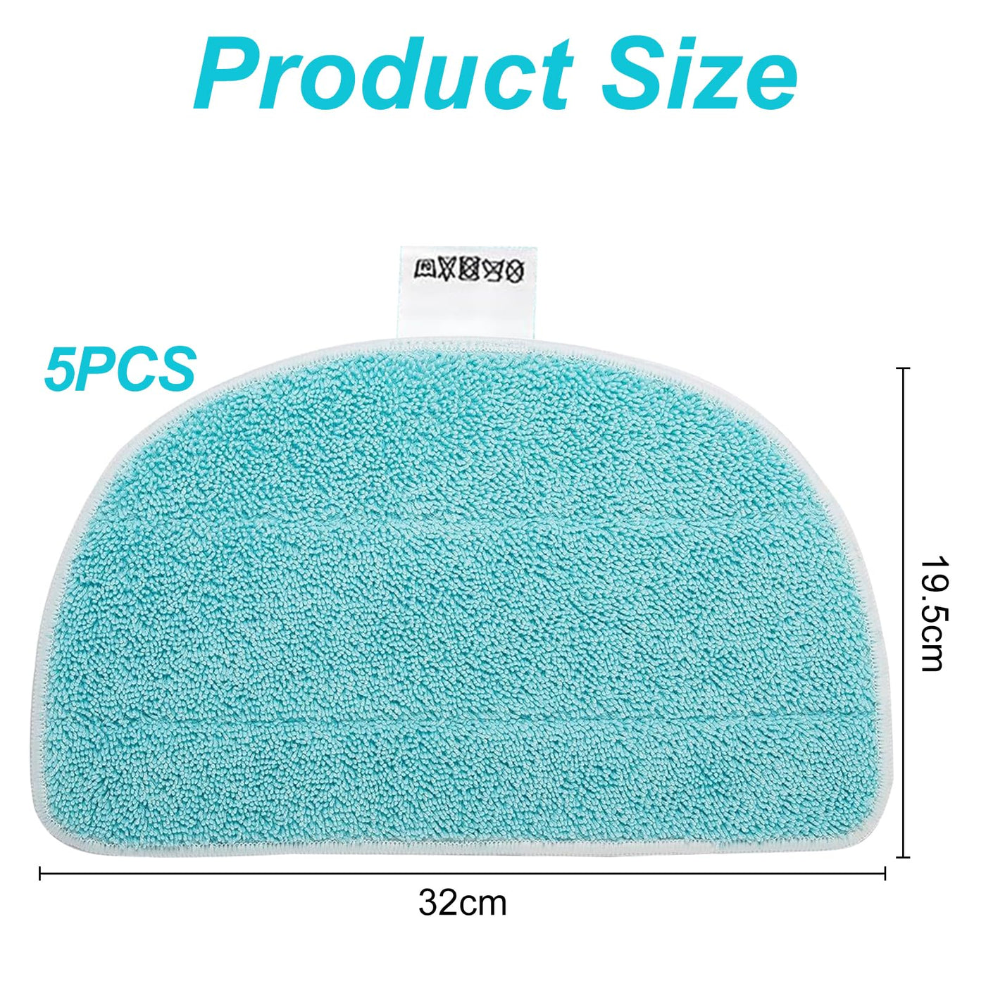 5 Stück Ersatzpad für Leifheit CleanTenso Power 2.0 Dampfreiniger 32x19.5cm Mikrofaser Dampfbesen Wischbezug für alle Böden Dampfmop Ersatz mit Klettunterseite für CleanTenso Power