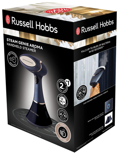 Russell Hobbs Dampfglätter [Testsieger] Bügeleisen Multi Steam Genie Pro Aroma (1800W, 32g/min Dampf, Reisebügeleisen inkl. 3 Aufsätze: Kleidung, Vorhänge, Polstermöbel) 28041-56