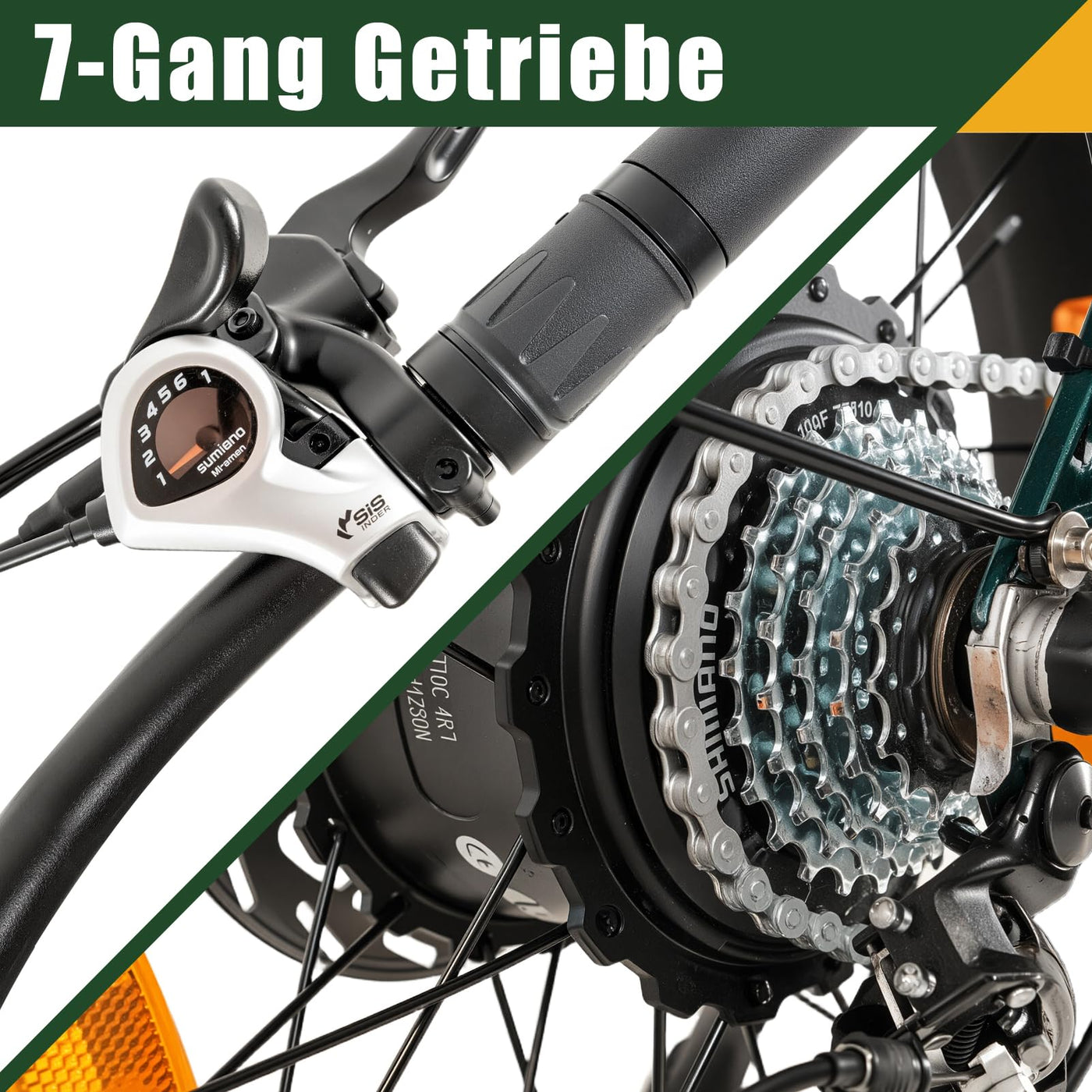 E Bike Klapprad 20 Zoll Elektrofahrräder，E-Faltrad Damen und Herren, 48V 18A*2 Doppelbatterien|250W Heckmotor & 25km/h, Hydraulische Bremse, Tiefeinsteiger E-City Bike/Falt-Pedelec für Erwachsene