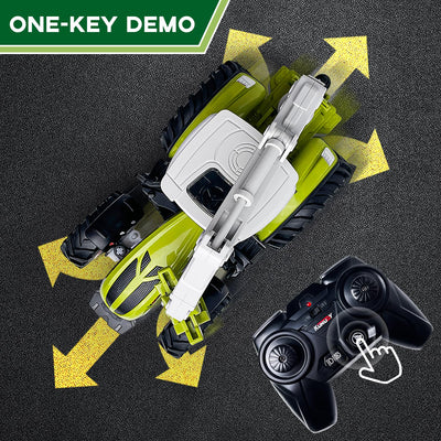 Ferngesteuerter Traktor Ferngesteuert, Traktor Spielzeug ab 3 Jahre, ferngesteuerter traktor ab 3 4 5 Jahre, ferngesteuertes auto ab 3 jahre mit Holzgreifer und 3 Baumstämme