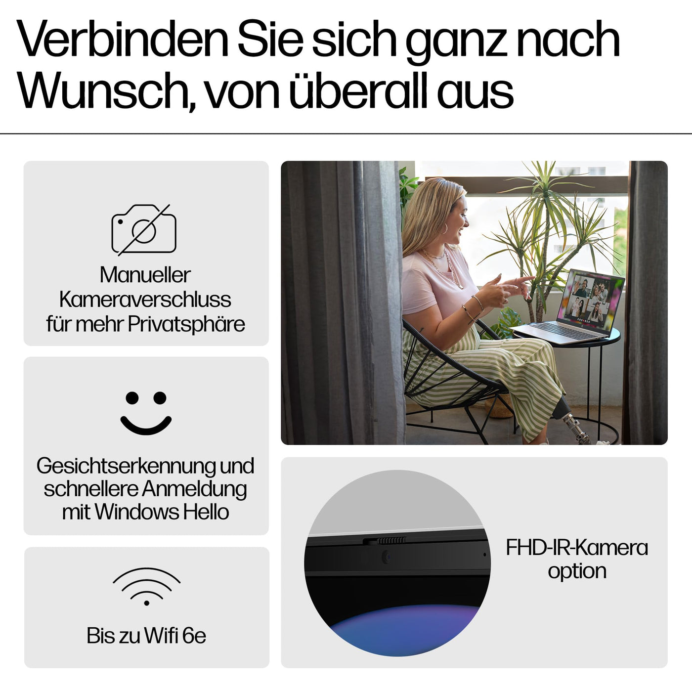 HP Pavilion Laptop PC | Intel Core Ultra 5 mit integrierter KI | 125U 16" WUXGA-Display | 16GB RAM | 1TB PCIe NVMe SSD | Intel Grafikkarte | QWERTZ mit Copilot Key | Windows 11 Home | Silber