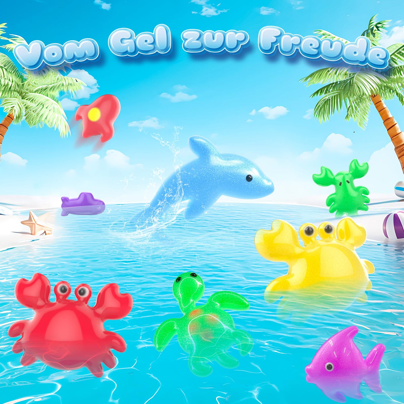 Hot Bee Aqua Gelz Set, DIY Kreatives Spielzeug Ab 4 5 6 7 Jahre Mädchen, 3D Aqua Fairy Creature Kinder Magic Water Elf Toy Kit, Squishy Selber Machen Set, Magisches Wassergel Geschenk Für Mädchen 4+