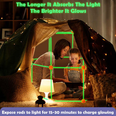 Tiny Land DIY Höhle Kinder Konstruktionsspielzeug - Im Dunkeln Leuchtendes, Outdoor Spielzeug für 5+ ahre alt Junge & Mädchen - 130PCS Kreatives Bauset Für Kinder Höhle Bauen Indoor