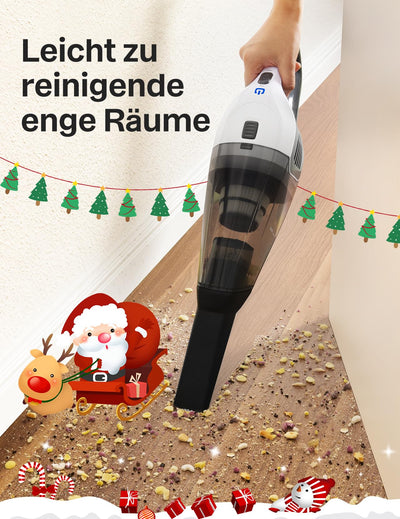 Portutif Handstaubsauger Akku, Starke Saugkraft, Tragbarer Handstaubsauger Kabellos, mit Waschbar HEPA-Filter, 25–30 Minuten Langer Laufzeit, Leicht, für Zuhause und Auto, Teppich, Treppen,Tierhaare